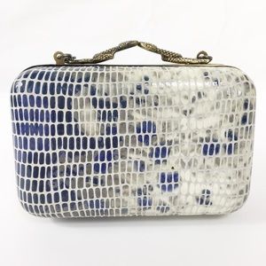 House of Harlow Embossed Leather Snake Bag